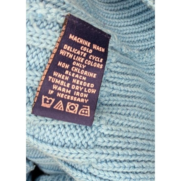 Evan-Picone Women's Blue Cable Knit Button-Up Cardigan Sweater XL - Picture 4 of 14